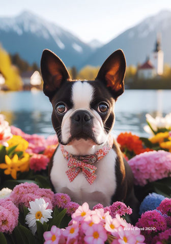Boston Terrier - Best of Breed DCR Spring Outdoor Flag