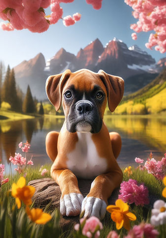 Boxer Fawn Cropped - Best of Breed DCR Spring Outdoor Flag