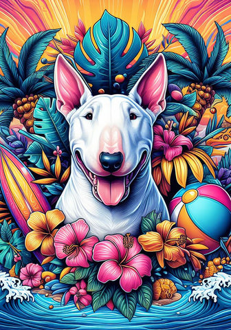 Bull Terrier White - Best of Breed DCR Summer Outdoor Flag