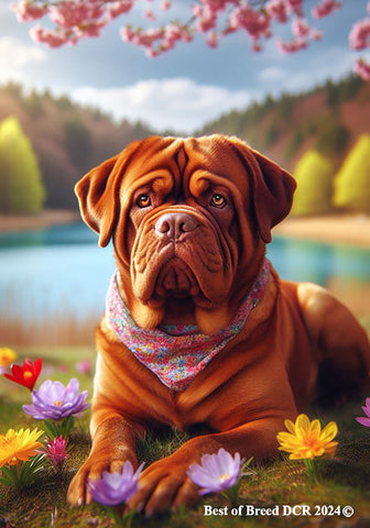 Dogue De Bordeaux -  Best of Breed DCR Spring House and Garden Flag