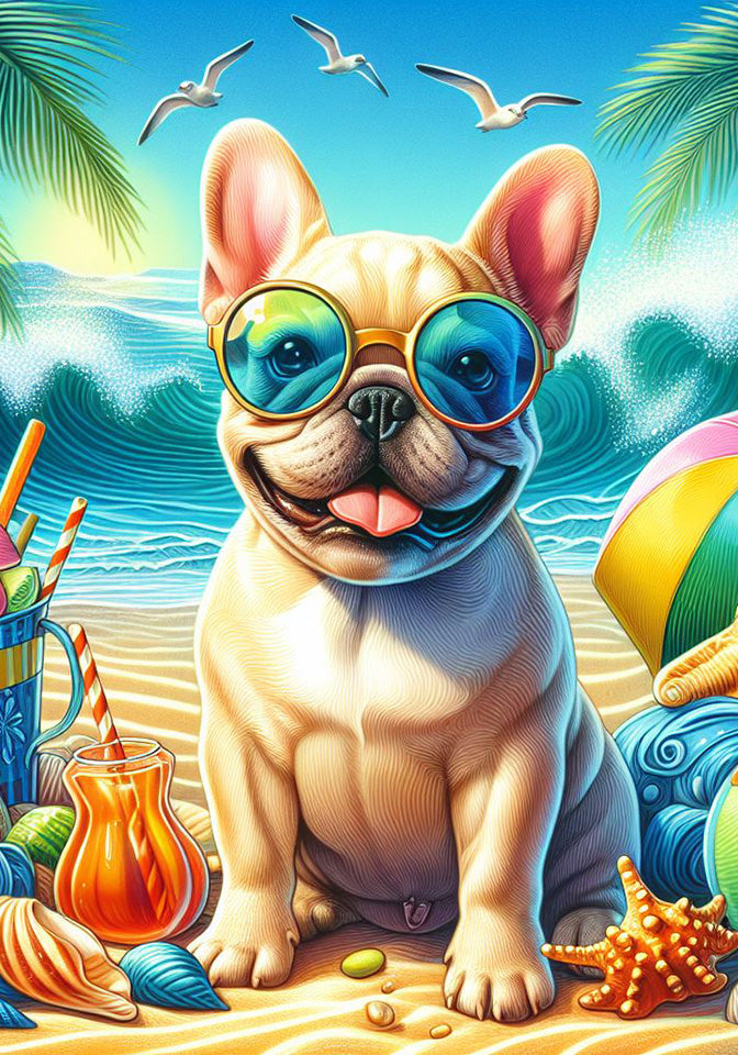 French Bulldog Cream - Best Of Breed Dcr Summer Outdoor Flag