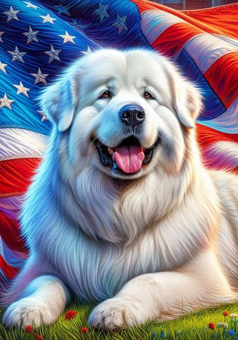 Great Pyrenees - Best of Breed DCR Patriotic I Outdoor Flag