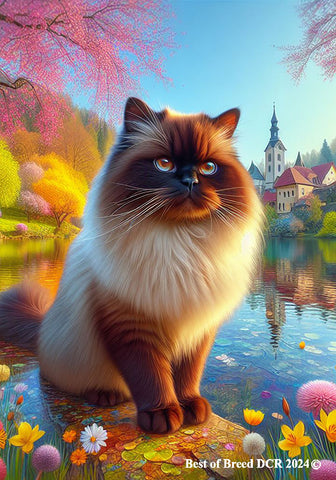 Himalayan Cat -  Best of Breed DCR Spring House and Garden Flag
