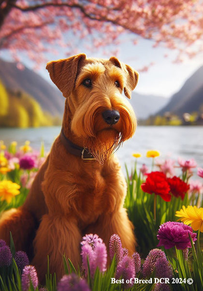 Irish Terrier -  Best of Breed DCR Spring House and Garden Flag