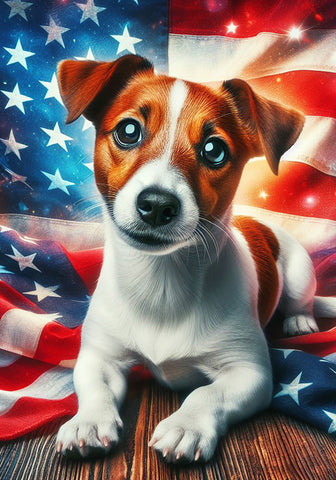 Jack Russell - Best of Breed DCR Patriotic I Outdoor Flag