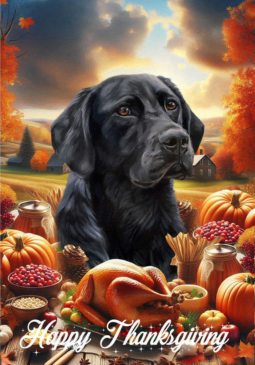 Piccolo Cucciolo Nero Di Labrador Che Si Trova Nel Giardino Immagine
