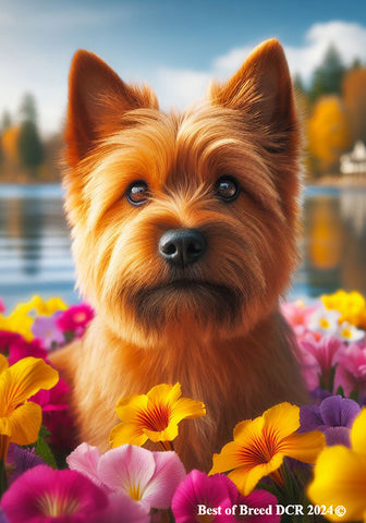 Norwich Terrier -  Best of Breed DCR Spring House and Garden Flag