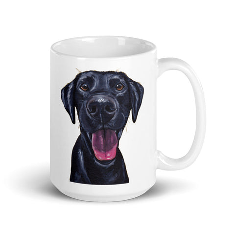 Black Lab Mug, Dog Coffee Mug, 15oz Labrador Dog Mug