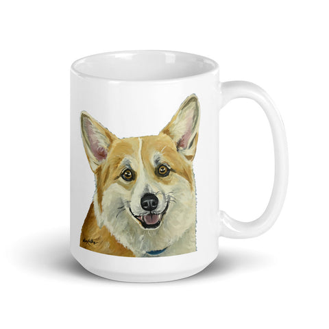 Corgi Mug, Dog Coffee Mug, 15oz Corgi Dog Mug