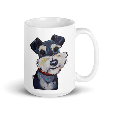 Schnauzer Mug, Dog Coffee Mug, 15oz Schnauzer Dog Mug