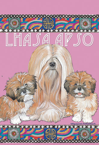 Lhasa Apsos - Best of Breed Pipsqueak Productions Outdoor Flag