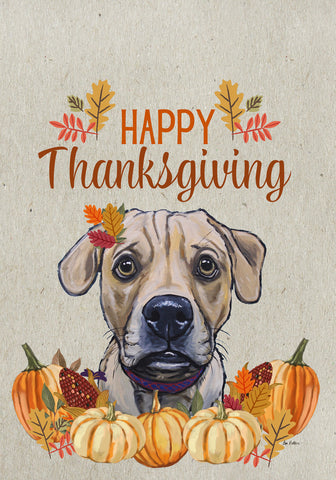 Puggle - Hippie Hound Studio Best of Breed Thanksgiving House and Garden Flag