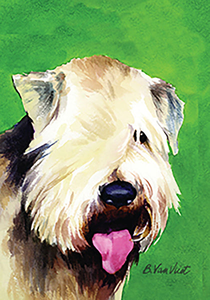 Soft Coated Wheaten Terrier - Best of Breed Outdoor Portrait Flag