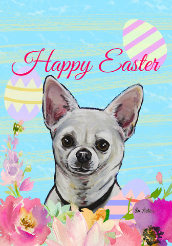 Chihuahua - Hippie Hound Studios Easter  House and Garden Flags