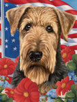 Airedale - Best of Breed All-American Patriotic I Outdoor Flag