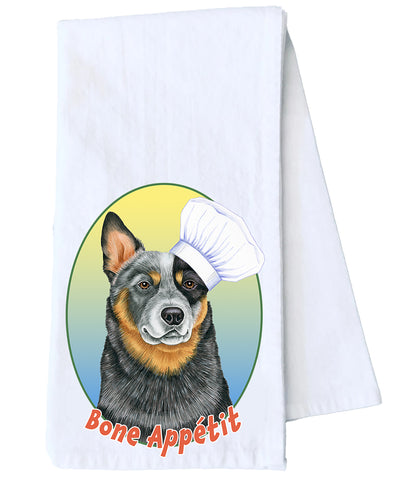 Australian Cattle Dog Blue - Tomoyo Pitcher Kitchen Tea Towel Size 12" x 18" 100% Cotton