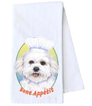 Bichon Frise  - Tomoyo Pitcher Flour Sack Towel  Size 28" x 28" 100% Cotton