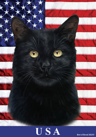 Shorthair Black Cat - Best of Breed All-American II Outdoor Flag
