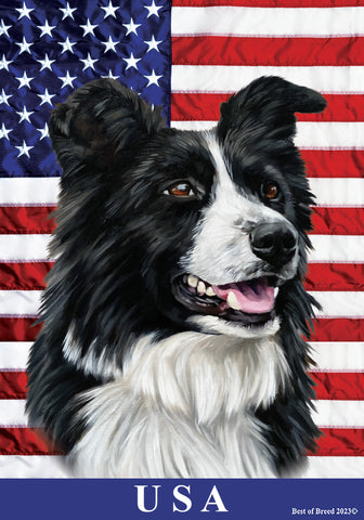 Border Collie -  Best of Breed All-American II Outdoor Flag