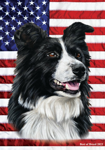 Border Collie -  Best of Breed All-American III Outdoor Flag
