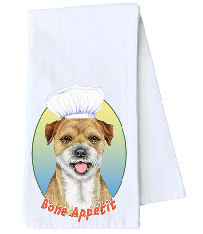 Border Terrier - Tomoyo Pitcher Kitchen Tea Towel Size 12" x 18" 100% Cotton