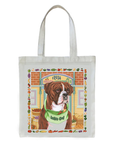 Boxer Brindle Uncropped - Tomoyo Pitcher   Dog Breed Tote Bags