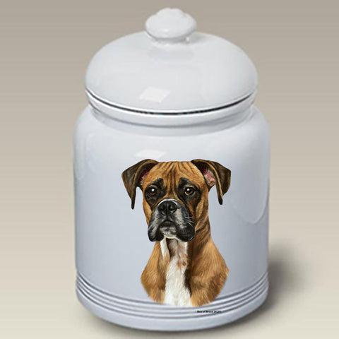 Boxer Fawn Uncropped - Best of Breed Dog and Cat Treat Jars