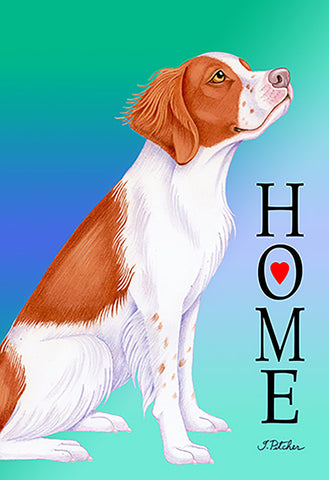 Brittany Spaniel - Tomoyo Pitcher Home Outdoor Flag