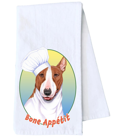 Bull Terrier - Tomoyo Pitcher Kitchen Tea Towel Size 12" x 18" 100% Cotton