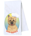 Cairn Terrier Wheat - Tomoyo Pitcher Kitchen Tea Towel Size 12" x 18" 100% Cotton