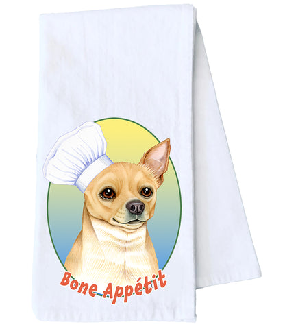 Chihuahua Tan - Tomoyo Pitcher Kitchen Tea Towel Size 12" x 18" 100% Cotton