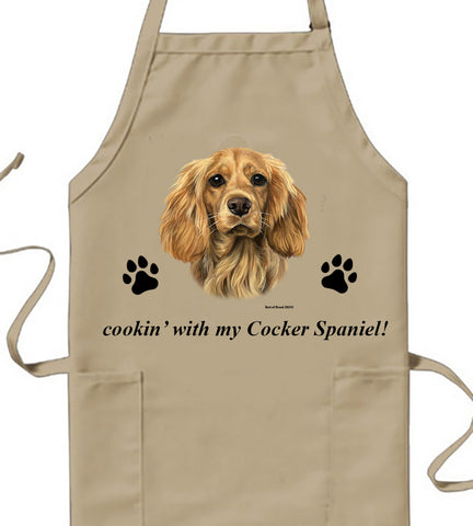 Cocker Spaniel Buff - Best of Breed Cookin' Aprons