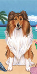 Collie - Best of Breed Terry Velour Microfiber Beach Towel 30" x 60"