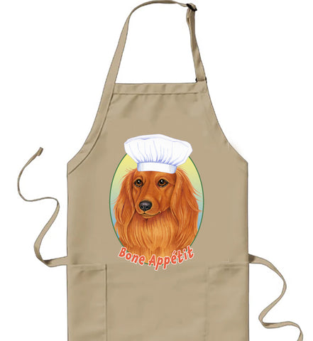 Dachshund Longhair Red - Tomoyo Pitcher Cookin' Apron