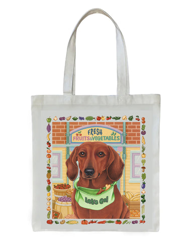 Dachshund Red - Tomoyo Pitcher   Dog Breed Tote Bags