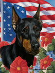 Doberman Pinscher - Best of Breed All-American Patriotic I Outdoor Flag