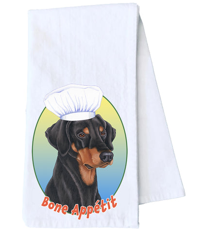 Doberman Black - Tomoyo Pitcher Flour Sack Towel  Size 28" x 28" 100% Cotton