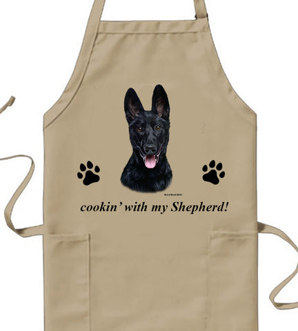 German Shepherd Black - Best of Breed Cookin' Aprons