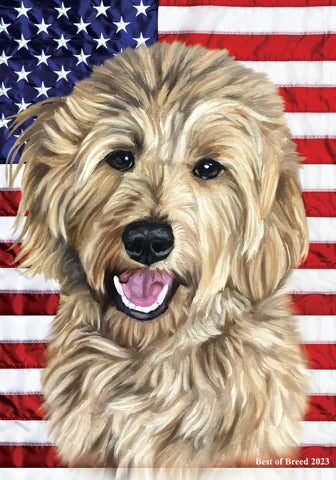 Goldendoodle Blonde - Best of Breed All-American III Outdoor Flag