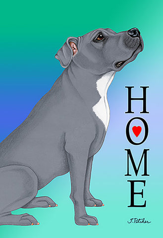 Pit Bull Terrier Blue - Tomoyo Pitcher Home Garden Flag 12" x 17"