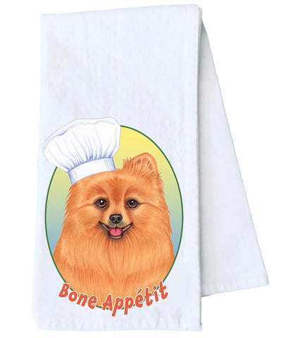 Pomeranian - Tomoyo Pitcher Kitchen Tea Towel Size 12" x 18" 100% Cotton