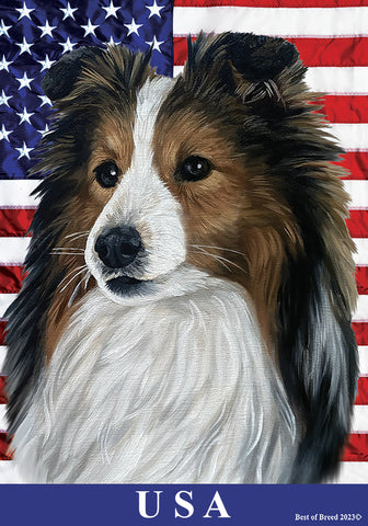 Sheltie Sable - Best of Breed All-American II Outdoor Flag