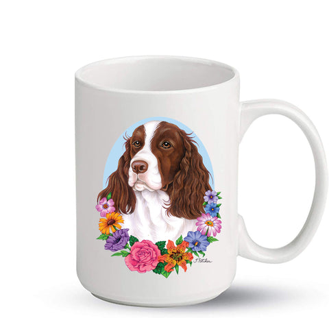 Springer Spaniel Liver and White - Best of Breed Ceramic 15oz Coffee Mug