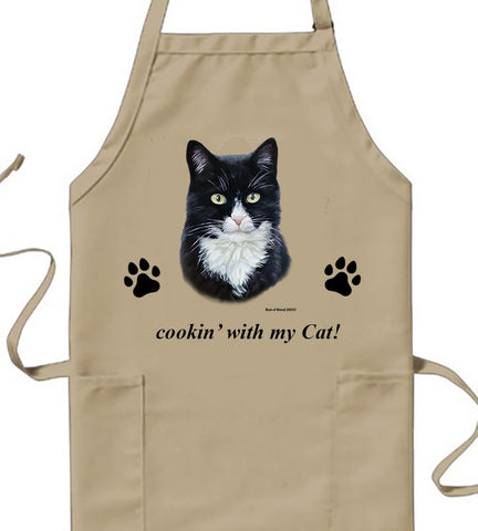 Tuxedo Cat - Best of Breed Cookin' Aprons