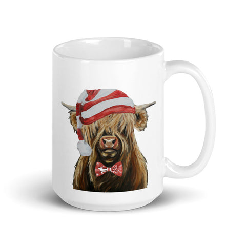 Highland Cow Mug 'Fergus', Christmas Coffee Mug, 15oz Highland Cow Mug