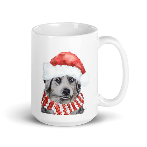 Dog Mug 'Australian Shepherd', Christmas Coffee Mug, 15oz Dog Mug