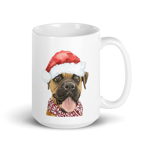 Dog Mug 'Boxer', Christmas Coffee Mug, 15oz Dog Mug
