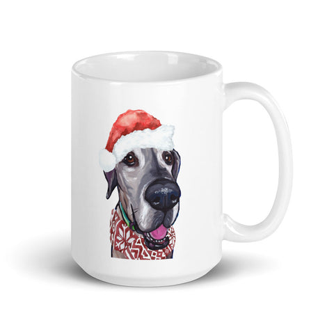 Dog Mug 'Great Dane', Christmas Coffee Mug, 15oz Dog Mug