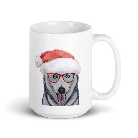 Dog Mug 'Husky', Christmas Coffee Mug, 15oz Dog Mug