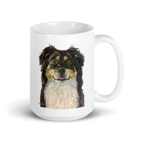 Border Collie Mug, Dog Coffee Mug, 15oz Border Collie Dog Mug